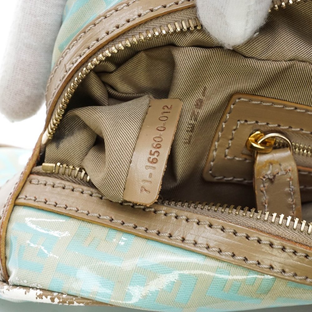 Auth Fendi Zucchino Hand Bag Light Blue #15070F96 - Picture 9 of 12